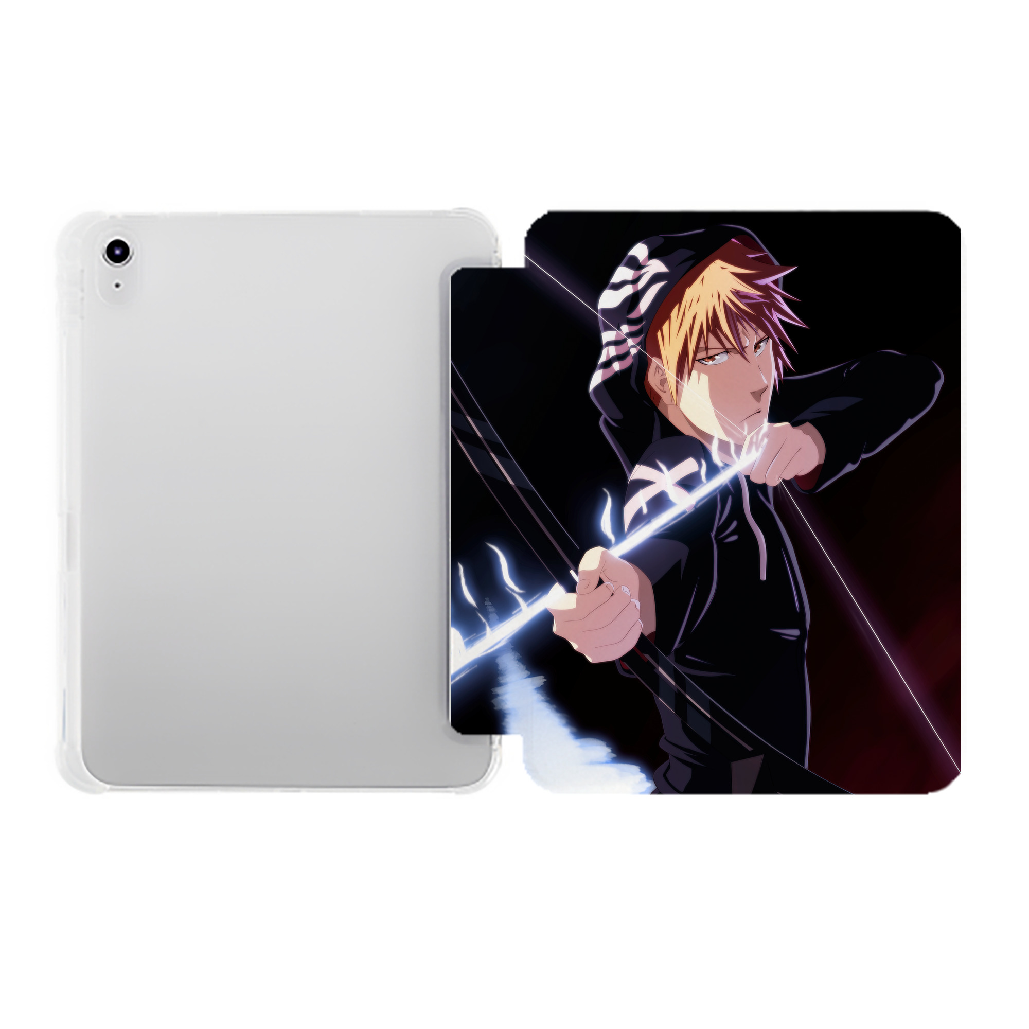 （画像用） ブリーチ BLEACH IPad ケース ペン収納付き 三つ折りスタンド PUレザー×シリコン 対応機種9.5/10.5/10.9インチ